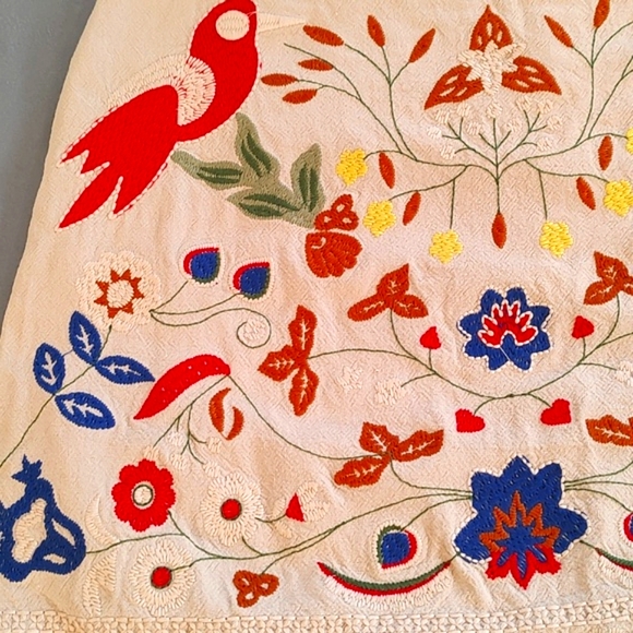 Women’s Umgee Tan Embroidered Fully Lined Mini Skirt /Size M - Picture 3 of 11